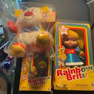 Rainbow Colorful Doll and Plush Set